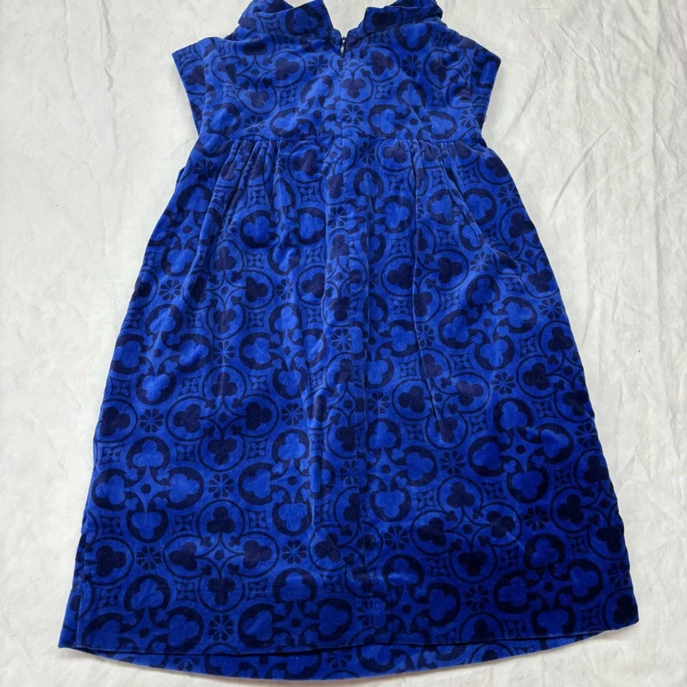 Tea blue black velour special occasion dress Size‎ 3 VGUC
